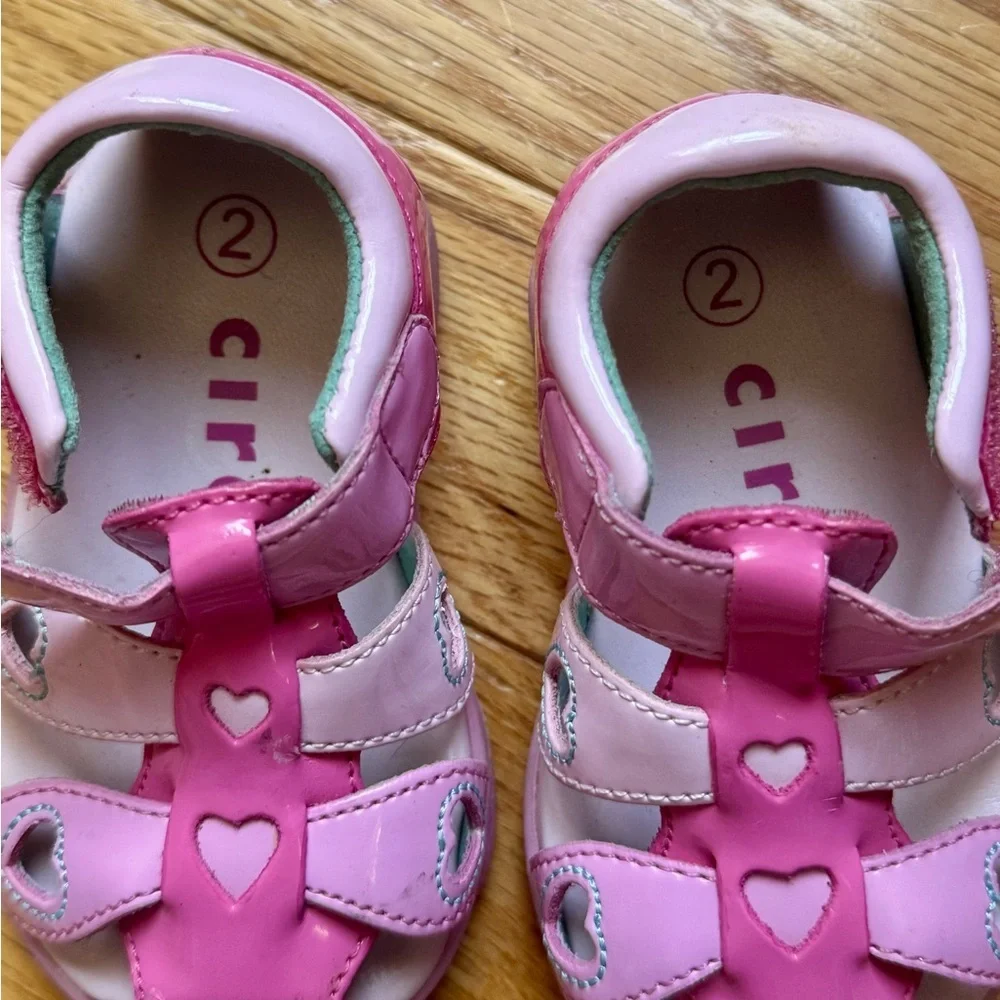 Pink Heart Kids Sandals